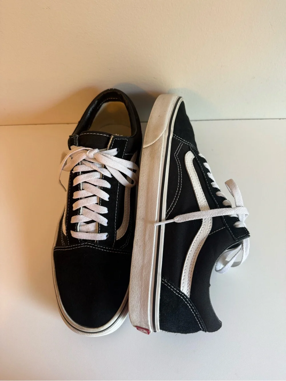 Vans Old Skool Black White Suede Canvas Skate Sneakers Men’s Size 11